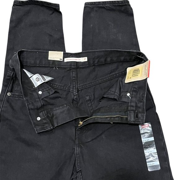 Levi’s High Waisted Mom Jean Black Destruction 100% Cotton Size: 27 - Picture 3 of 9